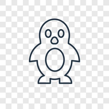 penguen oyuncak simge modaya uygun bir tasarım tarzı. penguen oyuncak simgesi üzerinde şeffaf arka plan izole. penguen oyuncak vektör simgesi basit ve modern düz simgesi web sitesi, mobil, logo, app, UI. penguen oyuncak simge vektör çizim, Eps10.