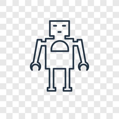 robot oyuncak simge modaya uygun bir tasarım tarzı. robot oyuncak simgesi üzerinde şeffaf arka plan izole. robot oyuncak vektör simgesi basit ve modern düz simgesi web sitesi, mobil, logo, app, UI. robot oyuncak simge vektör çizim, Eps10.