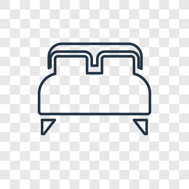 modaya uygun bir tasarım tarzı yatak simgesi. saydam arka plan üzerinde izole yatak simgesi. Yatak vektör simgesi basit ve modern düz simgesi web sitesi, mobil, logo, app, UI. Yatak simge vektör çizim, Eps10.