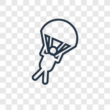 modaya uygun bir tasarım tarzı paraşüt simgesi. paraşüt simgesi üzerinde şeffaf arka plan izole. paraşüt vektör simgesi basit ve modern düz simgesi web sitesi, mobil, logo, app, UI. paraşüt simge vektör çizim, Eps10.