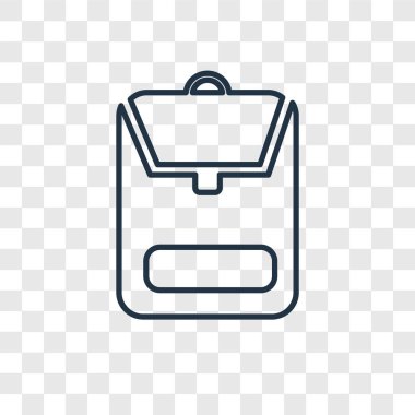 modaya uygun bir tasarım tarzı sırt çantası simgesi. sırt çantası simgesini şeffaf arka plan üzerinde izole. sırt çantası vektör simgesi basit ve modern düz simgesi web sitesi, mobil, logo, app, UI. simge vektör çizim, Eps10 sırt çantası.