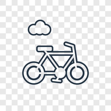 modaya uygun bir tasarım tarzı bisiklet simgesi. Bisiklet simgesi üzerinde şeffaf arka plan izole. Bisiklet vektör simgesi basit ve modern düz simgesi web sitesi, mobil, logo, app, UI. Bisiklet simge vektör çizim, Eps10.
