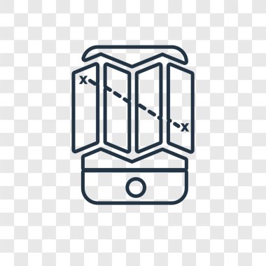 modaya uygun bir tasarım tarzı mobil harita simgesi. saydam arka plan üzerinde izole mobil harita simgesi. mobil harita vektör simgesi basit ve modern düz simgesi web sitesi, mobil, logo, app, UI. mobil harita simge vektör çizim, Eps10.