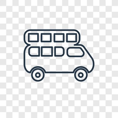 modaya uygun bir tasarım tarzı otobüs simgesi. Otobüs simgesi üzerinde şeffaf arka plan izole. Otobüs vektör simgesi basit ve modern düz simgesi web sitesi, mobil, logo, app, UI. otobüs simge vektör çizim, Eps10.