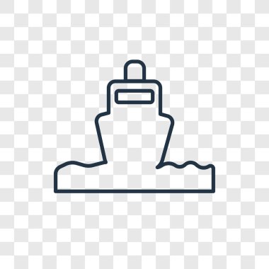 modaya uygun bir tasarım tarzı gemi simgesi. saydam arka plan üzerinde izole simgesi gemi. vektör simgesi basit ve modern düz simgesi web sitesi, mobil, logo, app, gemi UI. Gemi simge vektör çizim, Eps10.