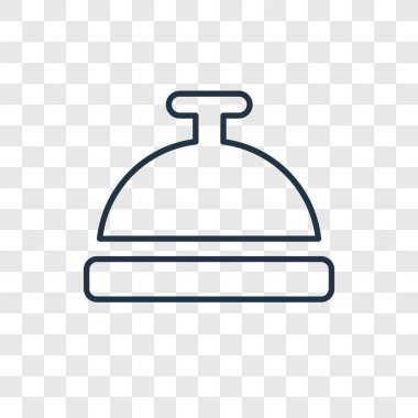modaya uygun bir tasarım tarzı otel zil simgesini. Otel zil simgesini şeffaf arka plan üzerinde izole. otel bell vektör simgesi basit ve modern düz simgesi web sitesi, mobil, logo, app, UI. otel bell simge vektör çizim, Eps10.