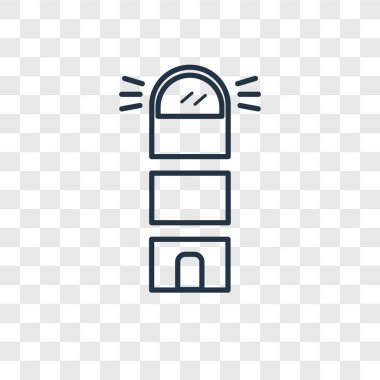 deniz feneri simgesi modaya uygun bir tasarım tarzı. deniz feneri simgesi üzerinde şeffaf arka plan izole. deniz feneri vektör simgesi basit ve modern düz simgesi web sitesi, mobil, logo, app, UI. deniz feneri simge vektör çizim, Eps10.