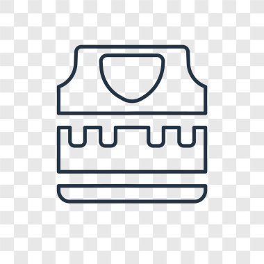 modaya uygun bir tasarım tarzı yelek simgesi. saydam arka plan üzerinde izole yelek simgesi. yelek vektör simgesi basit ve modern düz simgesi web sitesi, mobil, logo, app, UI. simge vektör çizim, Eps10 yelek.