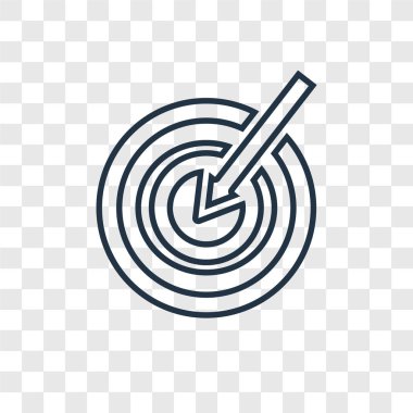 hedef simgesini modaya uygun bir tasarım tarzı. hedef simgesini şeffaf arka plan üzerinde izole. hedef vektör simgesi basit ve modern düz simgesi web sitesi, mobil, logo, app, UI. hedef simge vektör çizim, Eps10.