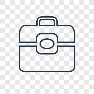 Evrak Çantası simgesini modaya uygun bir tasarım tarzı. Evrak Çantası simgesini şeffaf arka plan üzerinde izole. Evrak Çantası'nı vektör simgesi basit ve modern düz simgesi web sitesi, mobil, logo, app, UI. Evrak Çantası'nı simge vektör çizim, Eps10.