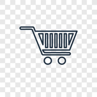 modaya uygun bir tasarım tarzı alışveriş sepeti simgesini. Alışveriş Sepeti simgesini şeffaf arka plan üzerinde izole. alışveriş sepeti vektör simgesi basit ve modern düz simgesi web sitesi, mobil, logo, app, UI. alışveriş sepeti simge vektör çizim, Eps10.
