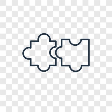 modaya uygun bir tasarım tarzı bulmaca simgesi. saydam arka plan üzerinde izole simgesi bulmaca. vektör simgesi basit ve modern düz simgesi web sitesi, mobil, logo, app, bulmaca UI. bulmaca simge vektör çizim, Eps10.