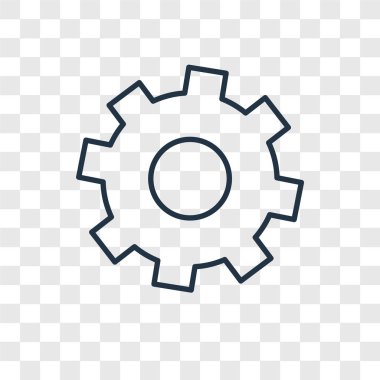 ayarları simgesi modaya uygun bir tasarım tarzı. ayarları simgesi üzerinde şeffaf arka plan izole. ayarları simgesi basit vektör ve modern düz UI uygulaması, web sitesi, mobil, logo, sembol. ayarları simgesi vektör çizim, Eps10.