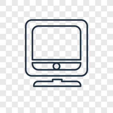 modaya uygun bir tasarım tarzı ekran simgesi. ekran simgesini şeffaf arka plan üzerinde izole. ekran vektör simgesi basit ve modern düz simgesi web sitesi, mobil, logo, app, UI. Ekran simge vektör çizim, Eps10.