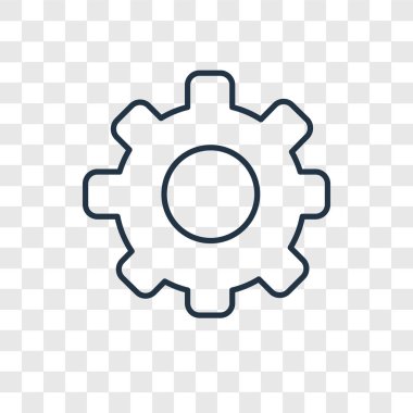 ayarları simgesi modaya uygun bir tasarım tarzı. ayarları simgesi üzerinde şeffaf arka plan izole. ayarları simgesi basit vektör ve modern düz UI uygulaması, web sitesi, mobil, logo, sembol. ayarları simgesi vektör çizim, Eps10.
