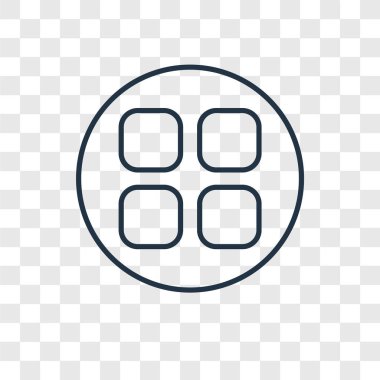 Menü simgesini modaya uygun bir tasarım tarzı. Menü simgesini şeffaf arka plan üzerinde izole. Menü vektör simgesi basit ve modern düz simgesi web sitesi, mobil, logo, app, UI. Menü simgesini vektör çizim, Eps10.