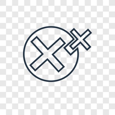 modaya uygun bir tasarım stili simgesini iptal. saydam arka plan üzerinde izole simgesini iptal. vektör simgesi basit ve modern düz simgesi web sitesi, mobil, logo, app, iptal UI. simge vektör çizim, Eps10 iptal.