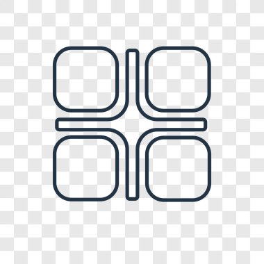 modaya uygun bir tasarım tarzı düzeni simgesi. düzeni simgesini şeffaf arka plan üzerinde izole. Düzen vektör simgesi basit ve modern düz simgesi web sitesi, mobil, logo, app, UI. Düzen simge vektör çizim, Eps10.