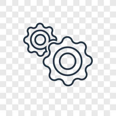 ayarları simgesi modaya uygun bir tasarım tarzı. ayarları simgesi üzerinde şeffaf arka plan izole. ayarları simgesi basit vektör ve modern düz UI uygulaması, web sitesi, mobil, logo, sembol. ayarları simgesi vektör çizim, Eps10.