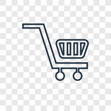 modaya uygun bir tasarım tarzı alışveriş sepeti simgesini. Alışveriş Sepeti simgesini şeffaf arka plan üzerinde izole. alışveriş sepeti vektör simgesi basit ve modern düz simgesi web sitesi, mobil, logo, app, UI. alışveriş sepeti simge vektör çizim, Eps10.