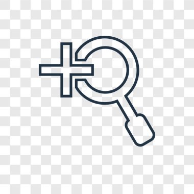 Yakınlaştır simgesini modaya uygun bir tasarım tarzı. Yakınlaştır simgesini şeffaf arka plan üzerinde izole. yakınlaştırma vektör simgesi basit ve modern düz simgesi web sitesi, mobil, logo, app, UI. yakınlaştırma simge vektör çizim, Eps10.