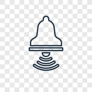 Alarm zil simgesini modaya uygun bir tasarım tarzı. alarm zil simgesini şeffaf arka plan üzerinde izole. alarm zili vektör simgesi basit ve modern düz simgesi web sitesi, mobil, logo, app, UI. alarm zili simge vektör çizim, Eps10.