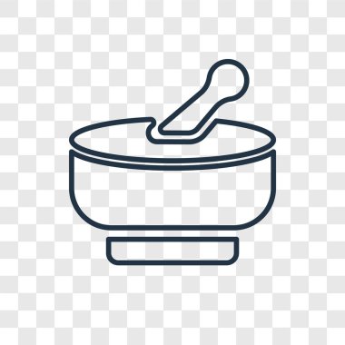 modaya uygun bir tasarım tarzı tıp harç simgesi. Tıp harç simgesi üzerinde şeffaf arka plan izole. Tıp harç vektör simgesi basit ve modern düz simgesi web sitesi, mobil, logo, app, UI. Tıp harç simge vektör çizim, Eps10.