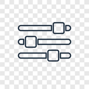 modaya uygun bir tasarım tarzı ayarları barlar simgesi. ayarları barlar simgesi üzerinde şeffaf arka plan izole. ayarları barlar simgesi basit vektör ve modern düz UI uygulaması, web sitesi, mobil, logo, sembol. ayarları barlar simge vektör çizim, Eps10.