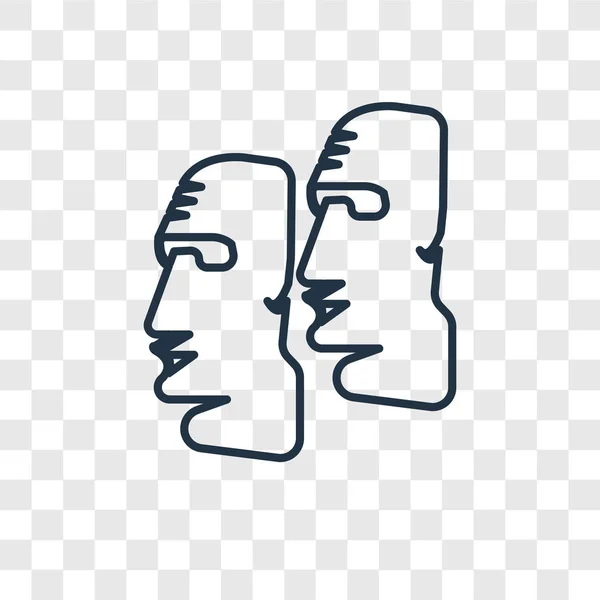Икона Моаи Модном Стиле Дизайна Иконка Moai Изолирована Прозрачном Фоне — стоковый вектор