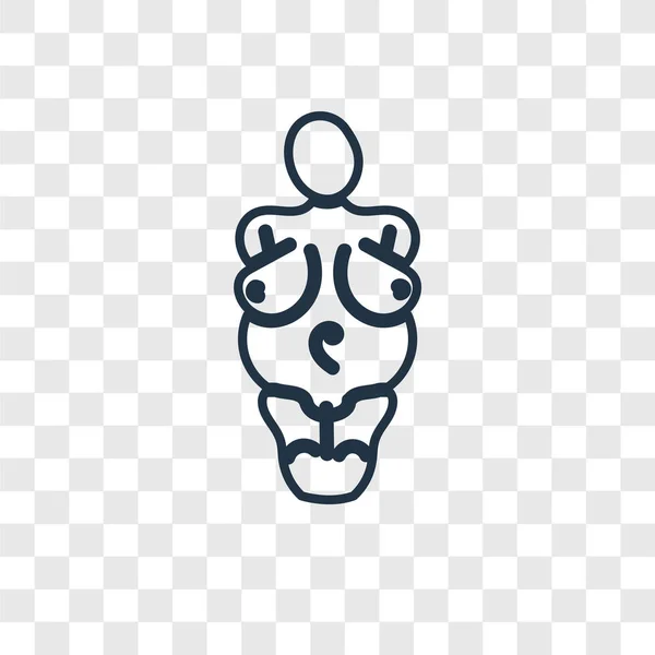 Venus Willendorf Icon Trendigen Design Stil Vene Von Willendorf Ikone — Stockvektor