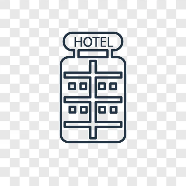 Hotel Ikone Trendigen Design Stil Hotelsymbol Isoliert Auf Transparentem Hintergrund — Stockvektor