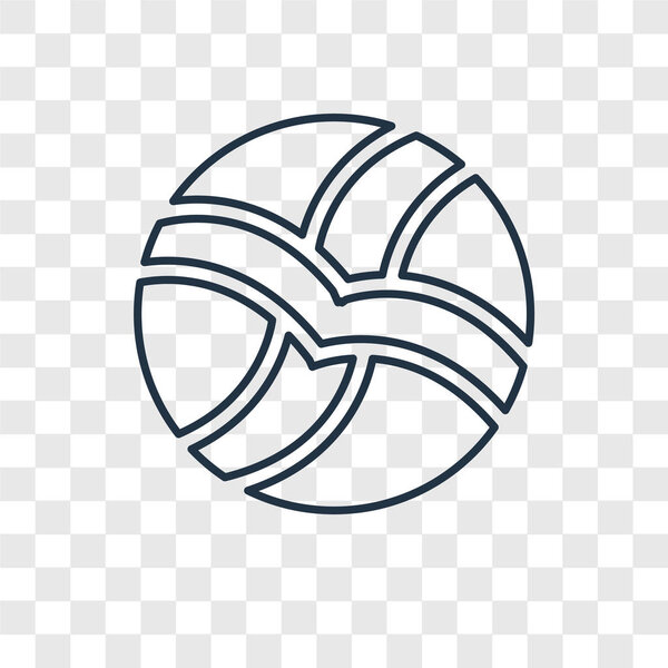 volleyball icon in trendy design style. volleyball icon isolated on transparent background. volleyball vector icon simple and modern flat symbol for web site, mobile, logo, app, UI. volleyball icon vector illustration, EPS10.