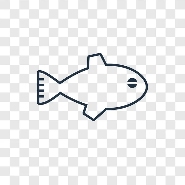 Fisch Ikone Trendigen Design Stil Fisch Symbol Isoliert Auf Transparentem — Stockvektor
