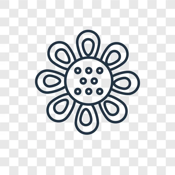 Значок Соняшнику Модному Стилі Дизайну Значок Соняшнику Ізольований Прозорому Фоні — стоковий вектор