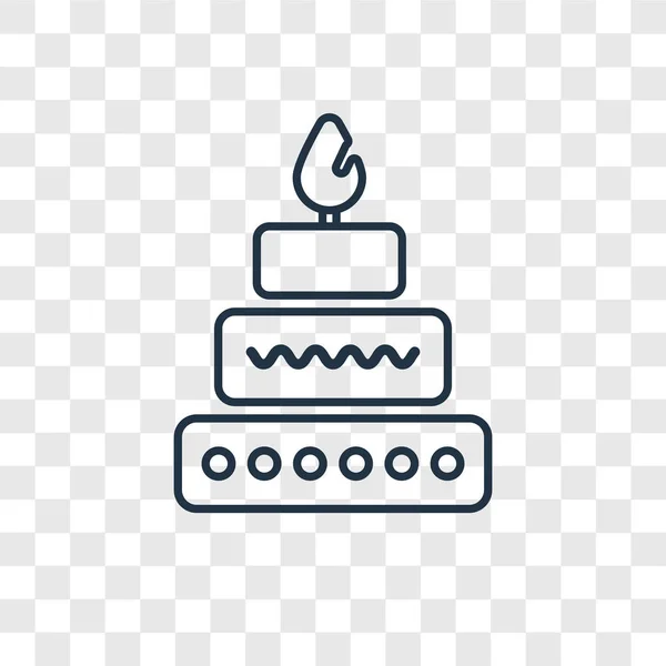 蛋糕图标在时尚的设计风格 蛋糕图标隔离在透明的背景 蛋糕矢量图标简单而现代的平面符号为网站 应用程序 蛋糕图标向量例证 Eps10 — 图库矢量图片