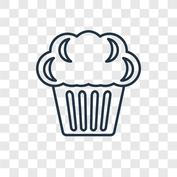 Muffin Ikone Trendigen Design Stil Muffin Symbol Isoliert Auf Transparentem — Stockvektor