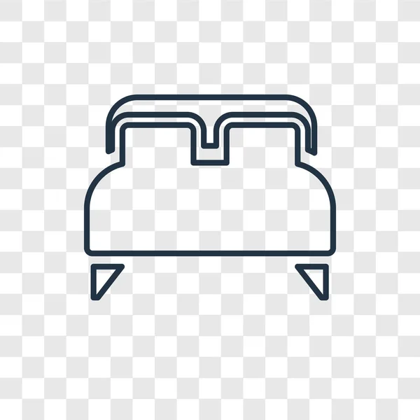 Bett Ikone Trendigen Design Stil Bett Symbol Isoliert Auf Transparentem — Stockvektor