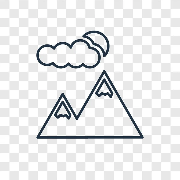 Гірська Ікона Модному Стилі Дизайну Гірська Ікона Ізольована Прозорому Фоні — стоковий вектор