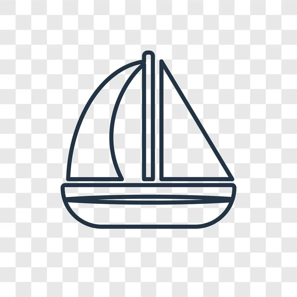 Sailboat Icon Trendy Design Style Sailboat Icon Isolated Transparent Background — Stock Vector