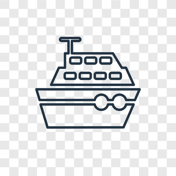 Båt Symbolen Trendig Designstil Båt Ikonen Isolerad Transparent Bakgrund Båten — Stock vektor