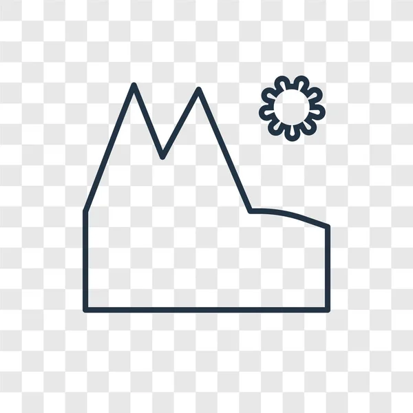 Icono Montaña Estilo Diseño Moda Icono Montaña Aislado Sobre Fondo — Archivo Imágenes Vectoriales