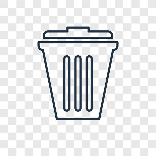 Müll Ikone Angesagten Design Stil Müllsymbol Isoliert Auf Transparentem Hintergrund — Stockvektor