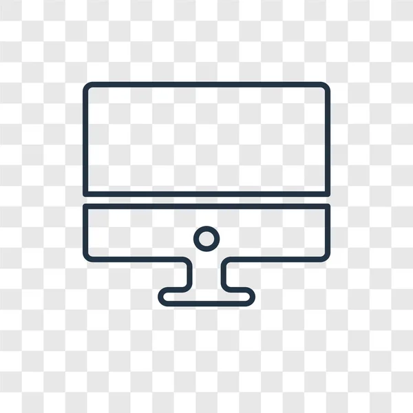 Icono Del Monitor Estilo Diseño Moda Icono Monitor Aislado Sobre — Vector de stock