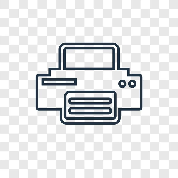 Printer Icon Trendy Design Style Printer Icon Isolated Transparent Background — Stock Vector