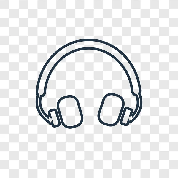Kopfhörer Symbol Trendigen Design Stil Kopfhörer Symbol Isoliert Auf Transparentem — Stockvektor