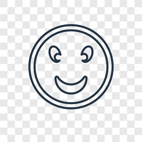 トレンディなデザイン スタイルで笑顔の顔アイコン 笑顔の顔アイコンが透明な背景に分離されました ニコニコ顔の Web サイト アプリ ベクトル アイコン シンプルでモダンなフラット記号 — ストックベクタ