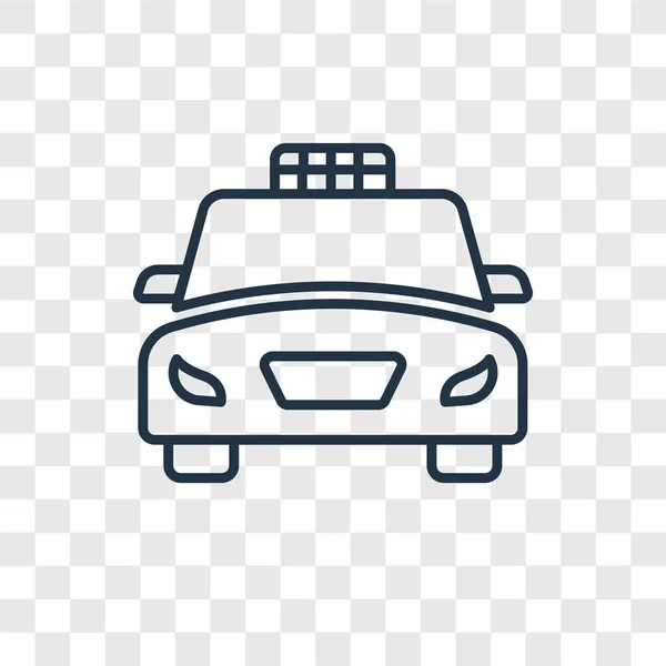 トレンディなデザイン スタイルのタクシー フロン表示アイコン タクシー フロン ビュー アイコンが透明な背景に分離されました タクシー フロン ビュー — ストックベクタ