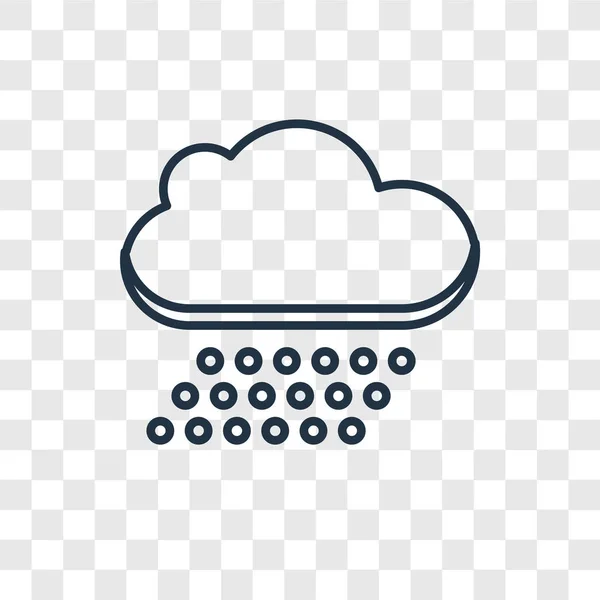 Иконка Дождевого Облака Модном Стиле Иконка Дождевого Облака Изолирована Прозрачном — стоковый вектор