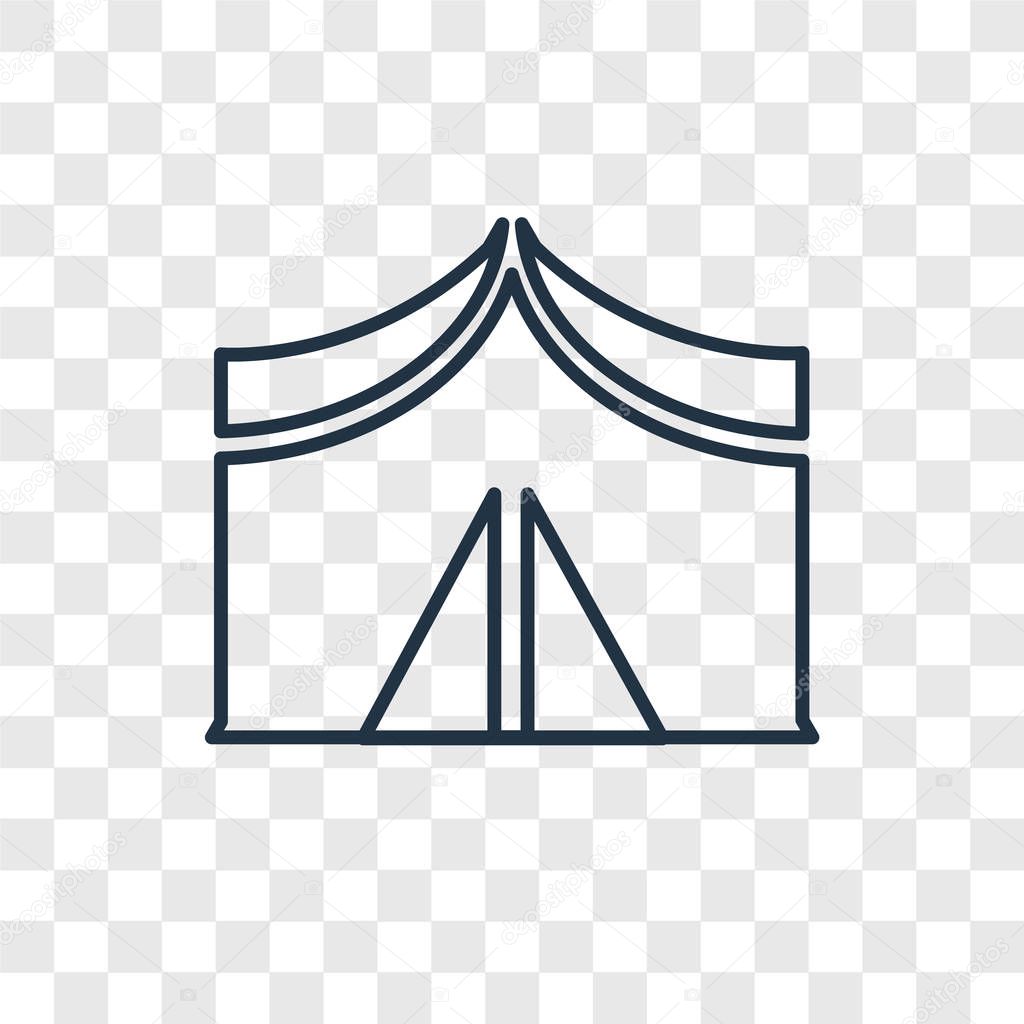 tent icon in trendy design style. tent icon isolated on transparent background. tent vector icon simple and modern flat symbol for web site, mobile, logo, app, UI. tent icon vector illustration, EPS10.