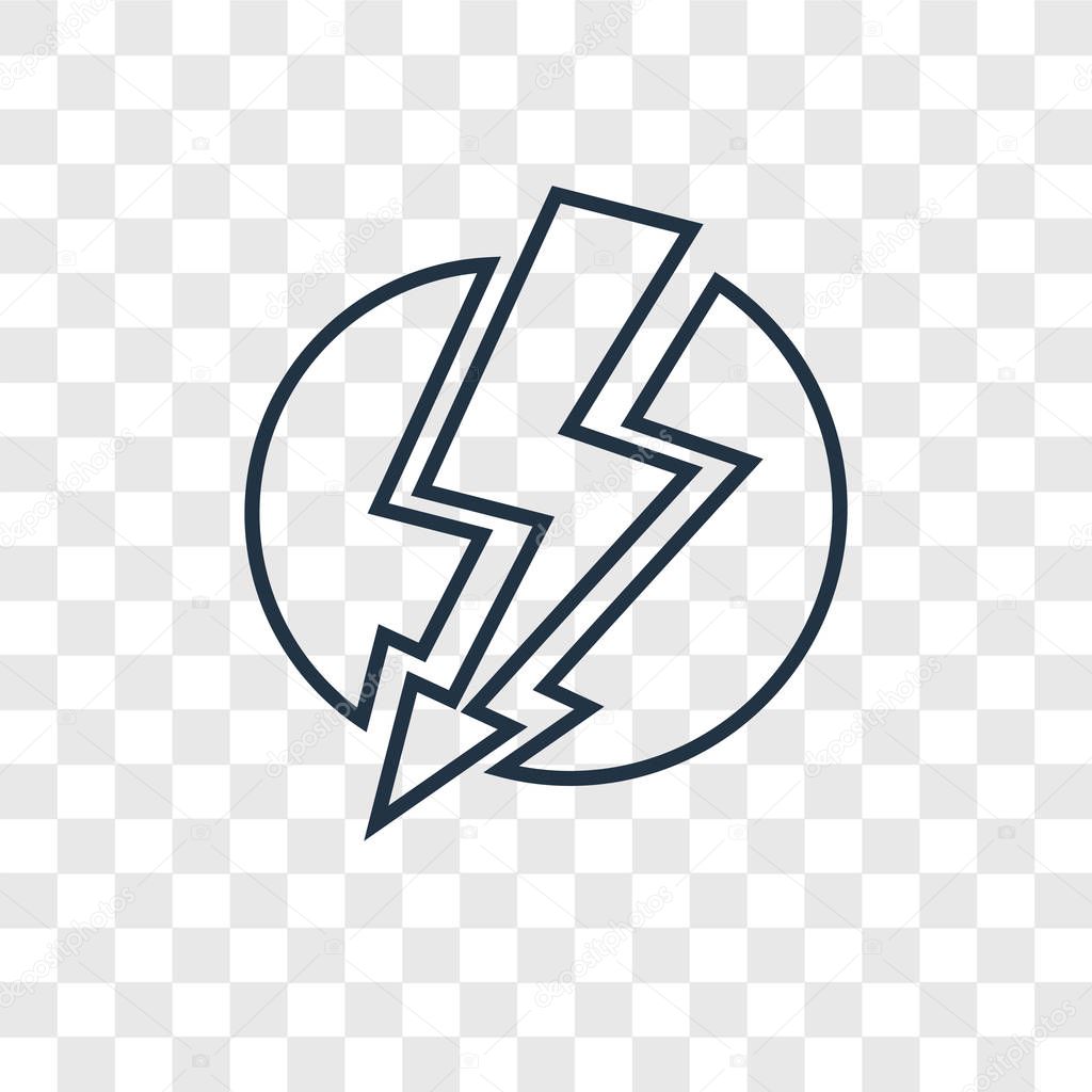 lightning icon in trendy design style. lightning icon isolated on transparent background. lightning vector icon simple and modern flat symbol for web site, mobile, logo, app, UI. lightning icon vector illustration, EPS10.